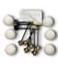 57346 Spuntnik 6_light Brushed Black Chandelier