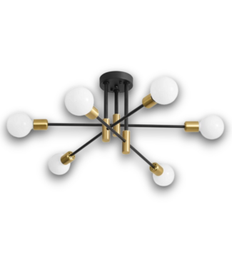 Bud's Warehouse 57346 Spuntnik 6_light Brushed Black Chandelier