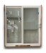 57353 White Vinyl Sliding Patio Door With Blinds Between The Glass