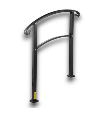 Bud's Warehouse 57366 2ft X 42'' Black Steel Deck Stair Rail