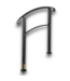 57366 2ft X 42'' Black Steel Deck Stair Rail