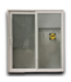 57353 White Vinyl Sliding Patio Door With Blinds Between The Glass