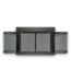 57382 Monroe Gunmetal Gray Glass Fireplace Doors