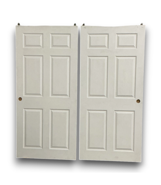 Bud's Warehouse 57381 36 X 80 White 6-panel Closer Sliding Door Pair