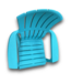 57407 Teal Plastic Lawn Chairs
