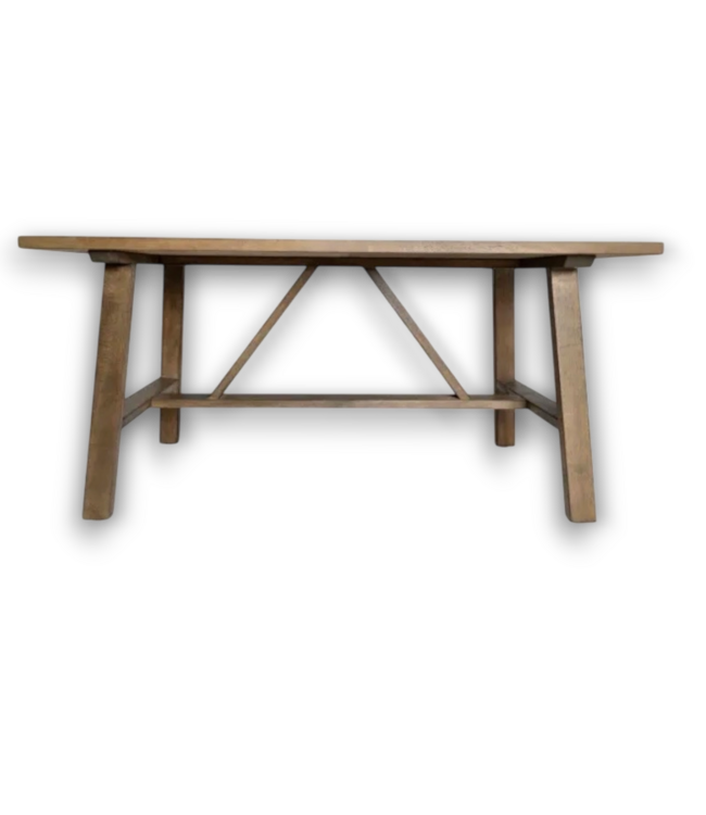 57408 Solid Wood Rustic Brown Coffee Table