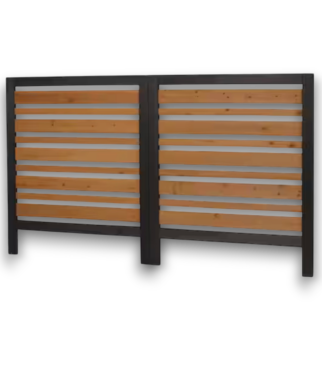 57409 2 Panel Outdoor Privacy Fence Screen Air Conditioner Cover