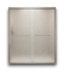 57412 Bypass Double Sliding Brushed Nickel Framed Shower Door With Privacy Glass