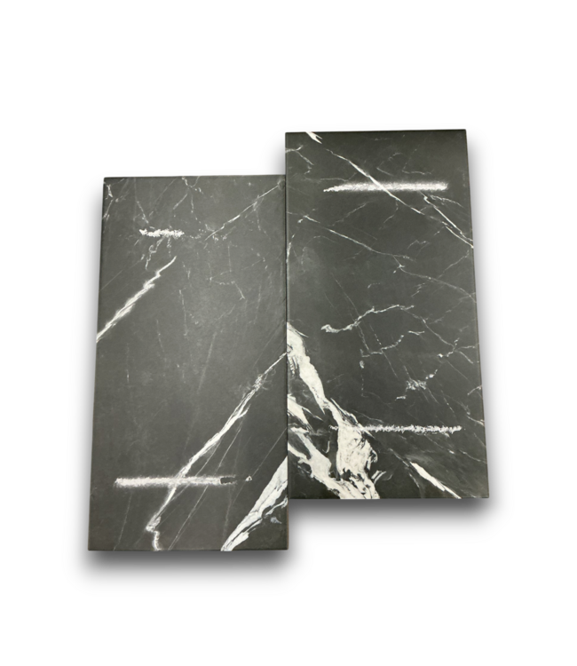57431 Mirage Black Matte Porcelain Marble 19 Boxes 204.44 Sq. Ft. 5 Pieces Per Boxes Floor And Wall Tile