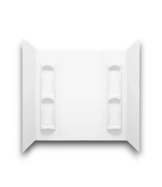 Bud's Warehouse 57434 Iredell White 5-piece Glue Up Bathtub Surround