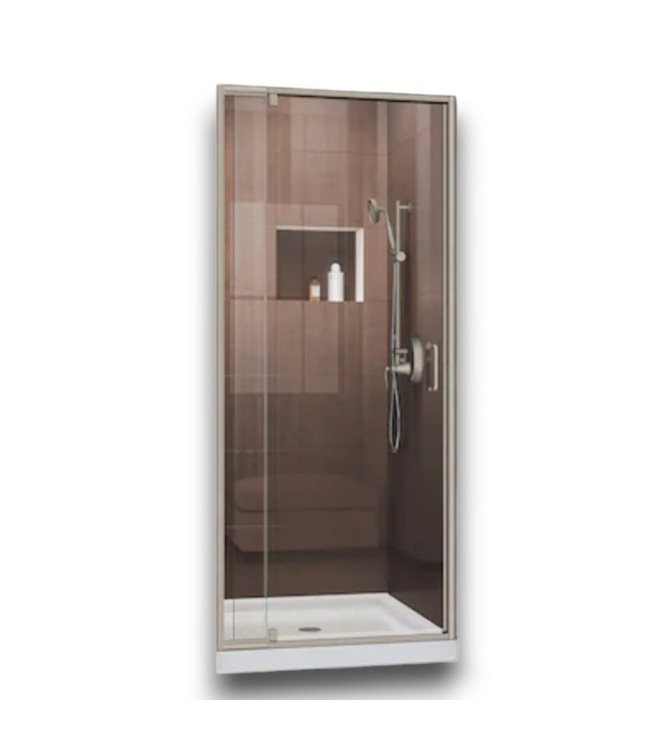 57442 Flex Brushed Nickel Semi-frameless Pivot Shower Door