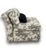 57422 Black & White Chaise Lounge Chair With Pillow