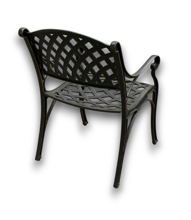 57423 Set Of 2 Aluminum Weave Patio Dining Chairs