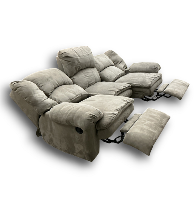 57426 Pair Of Greenish Reclining Living Room Couches