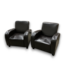 57430 Dark Brown Leather Club Chairs Set Of 2