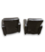 57430 Dark Brown Leather Club Chairs Set Of 2
