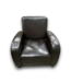 57430 Dark Brown Leather Club Chairs Set Of 2