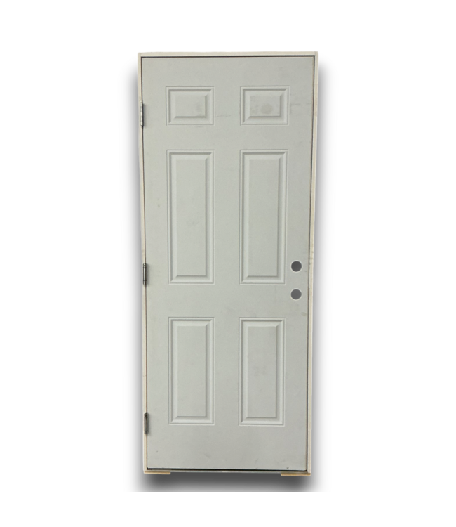 57459 32 X 80 6 Panel Prehung White Exterior Door
