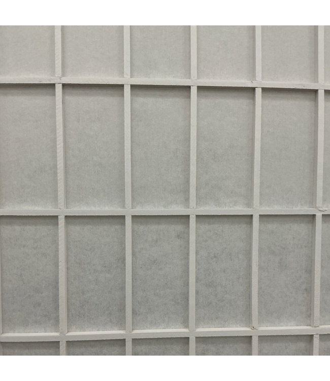 57463 White 4-panel Room Divider 6'