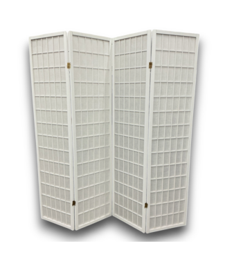 Bud's Warehouse 57463 White 4-panel Room Divider 6'