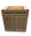 57451 Oak Brown Gray Wash Base Cabinet Set Of 2