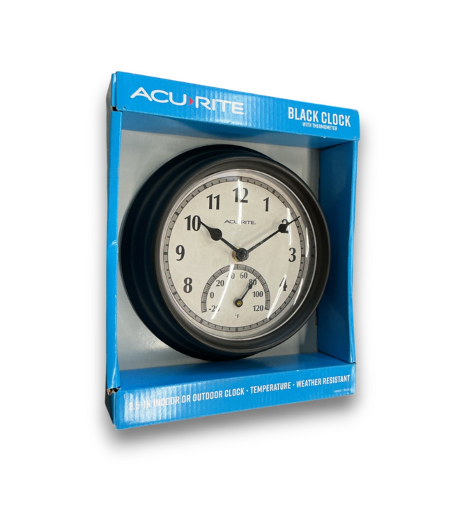 57474 8.5” Indoor Or Outdoor Clock, Temperature
