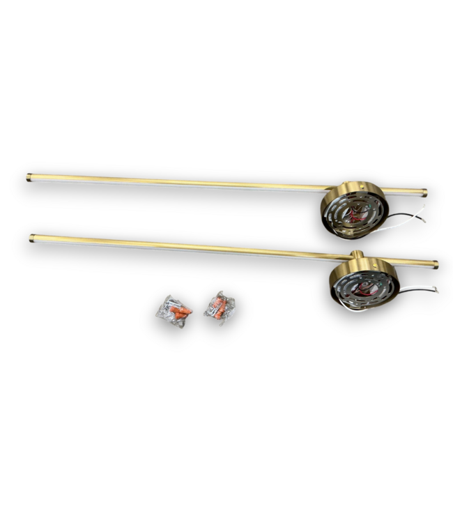 57475 2-light Gold Led Wall Sconce Set Of 2 W/memory Function