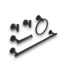 57482 6-piece Rivulet Plus Matte Black Bathroom Hardware Set