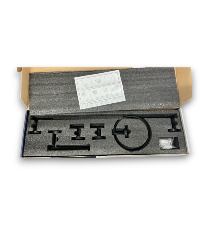 57482 6-piece Rivulet Plus Matte Black Bathroom Hardware Set