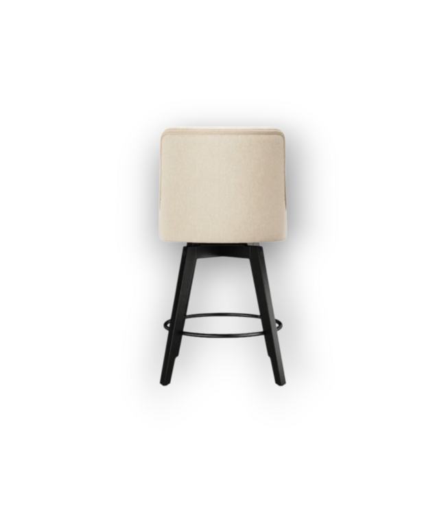 57514 Beige Fabric Counter Height Swivel Stool