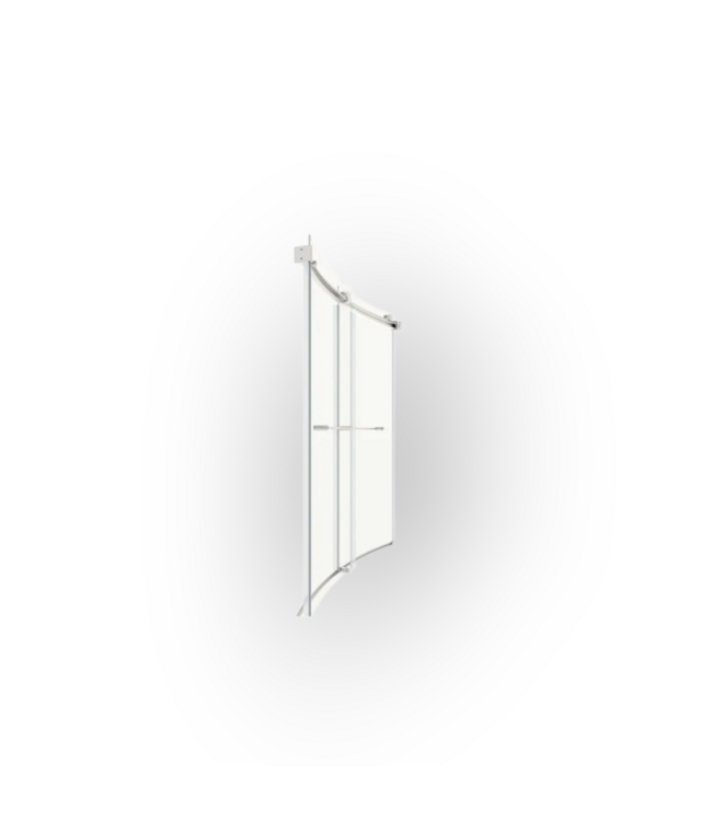57508 Elevated White 59” To 60” X 60” H Shower Door