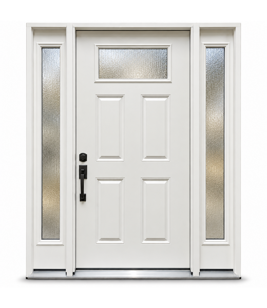 Bud's Warehouse 57502 64 X 81 Prehung Exterior Door With Dual Side Light