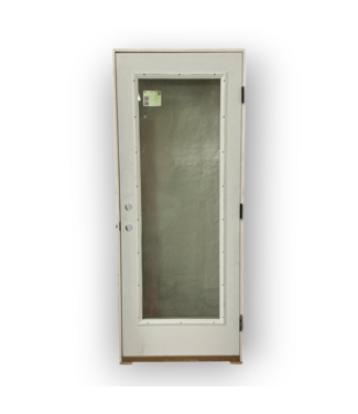 Bud's Warehouse 57500 32 X 80 White Full Glass Prehung Exterior Door