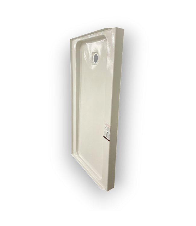 57494 60 X 32 White Steel Right Hand Drain Shower Base