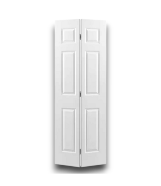 Bud's Warehouse 57523 24 X 80 Primed 6 Panel Bi Fold Door