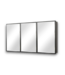 57524 Surface/recessed Mount Brushed Black 3 Door Medicine Cabinet