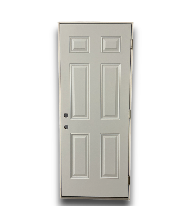 57529 32 X 80 White 6 Panel Exterior Prehung Door