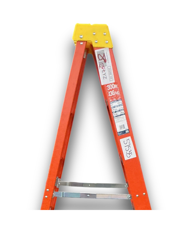 57535 6 Ft. Fiberglass Step Ladder 10 Ft. Reach Height
