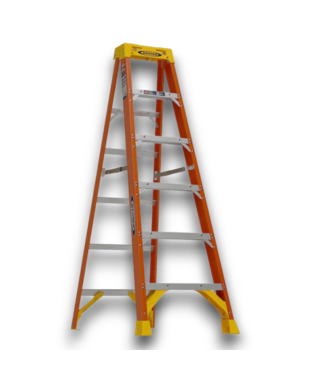 Bud's Warehouse 57535 6 Ft. Fiberglass Step Ladder 10 Ft. Reach Height