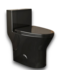 57536 Comfort Tall Compact Toilet Glossy Black Elongated 1 Piece Toilet