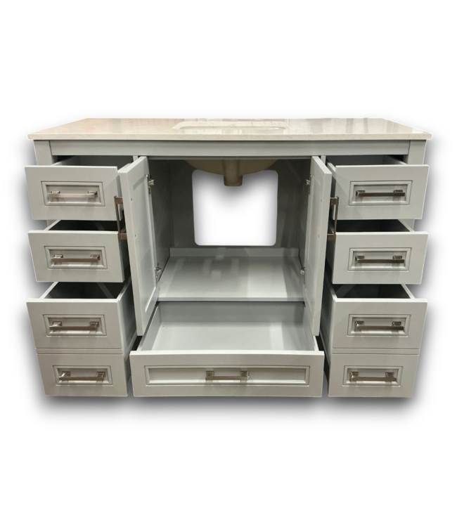 57538 Crest Hill Muse Gray Single Sink Bathroom Vanity With Top