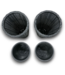 57542 2-pack Black Resin Round Indoor Planter