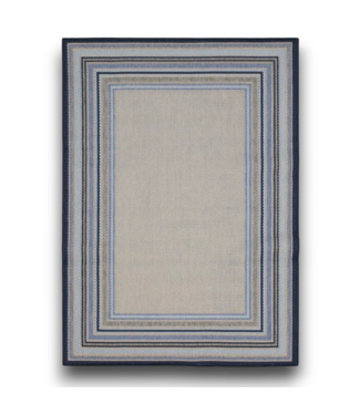 Bud's Warehouse 57544 Blue Border Rectangular Area Rug