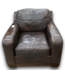 57566 2 Piece Brown Leather Set With Ottoman