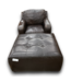 57566 2 Piece Brown Leather Set With Ottoman