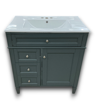 Bud's Warehouse 57567 Bathroom Vanity With Ceramic Sink Top
