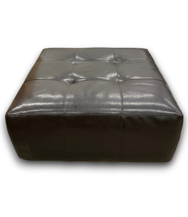 57566 2 Piece Brown Leather Set With Ottoman