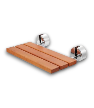 Bud's Warehouse 57576 Folding Teak Wall Mount Shower Seat
