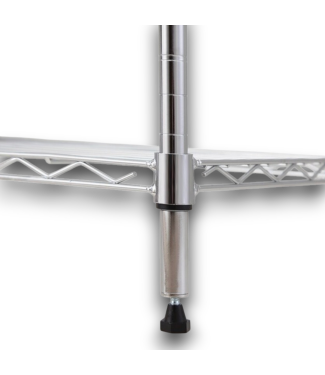 57578 5-tier Heavy Duty Chrome Metal Utility Shelving Unit