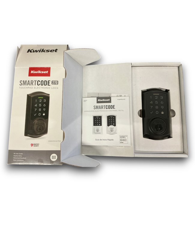 57572 Smartcode 270 Touchpad Venetian Bronze Electronic Deadbolt